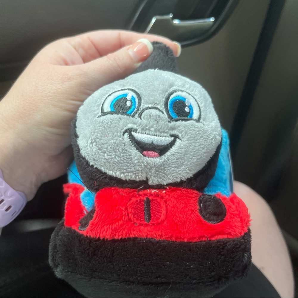 Red and Blue Stuffed Train Toy